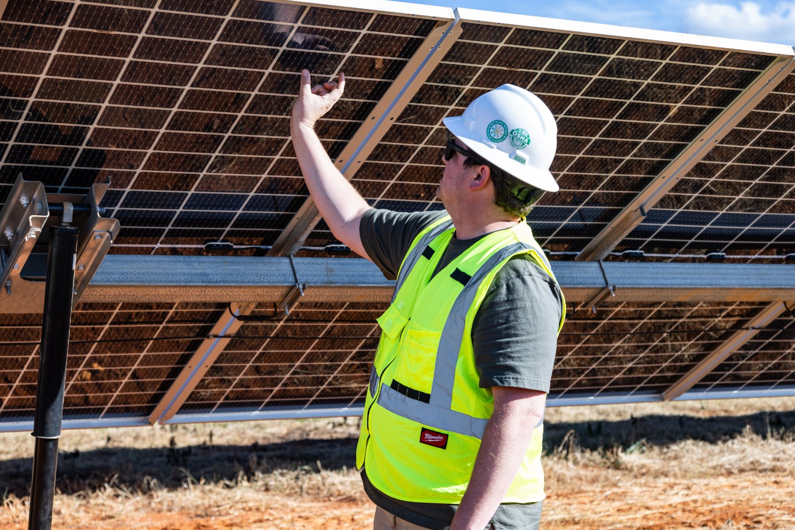 ACT technician on a solar site