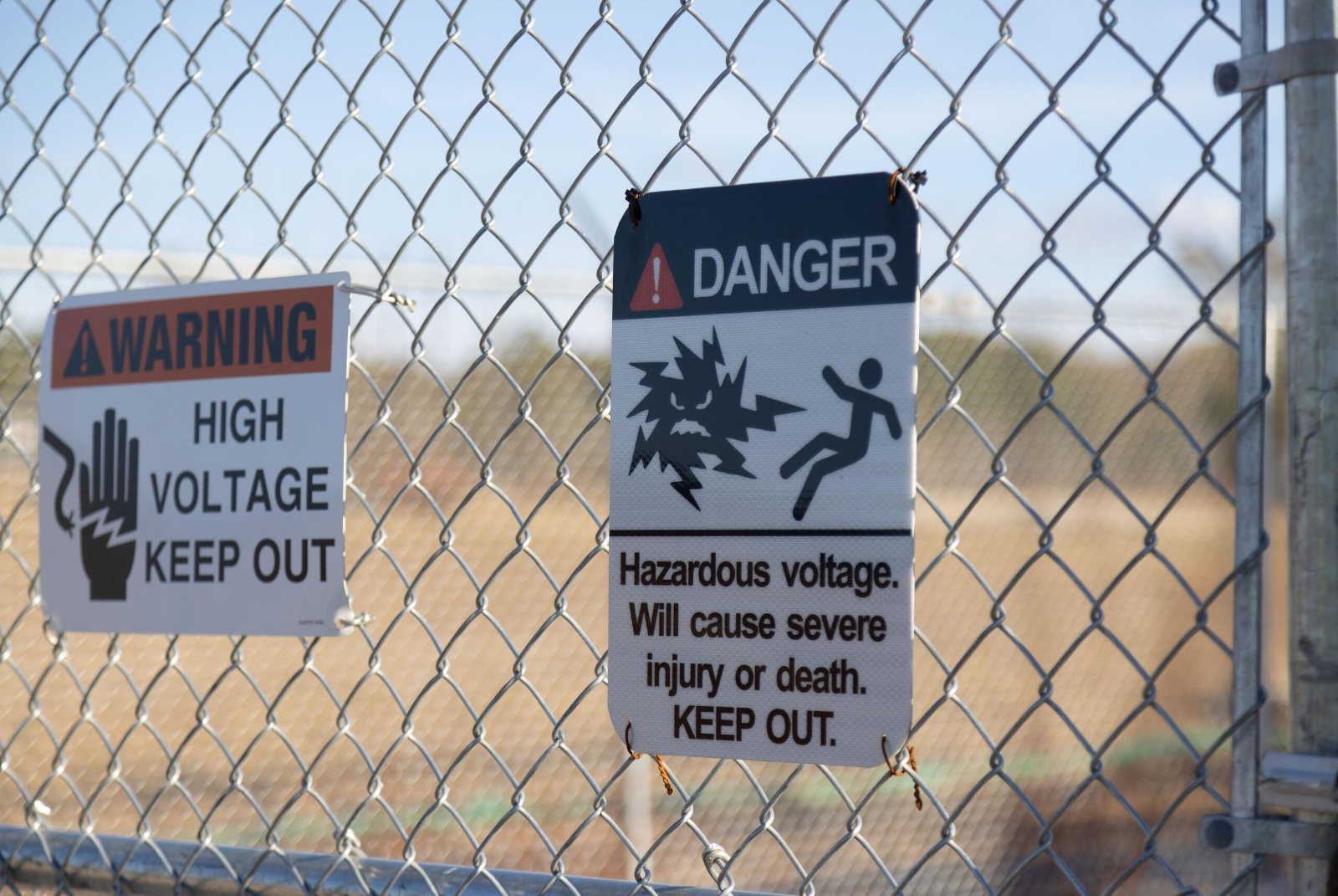 High-voltage safety signage